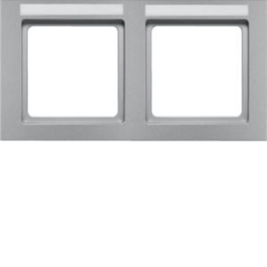 Afdekraam 2-v hor. tekstveld berker Q.3 alulook soft-finish