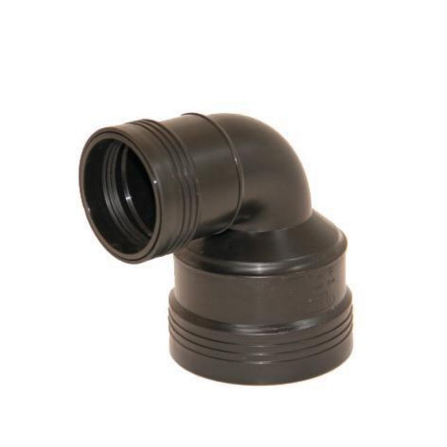 Wafix PP manchet verloopbocht 88° 75x50mm zwart