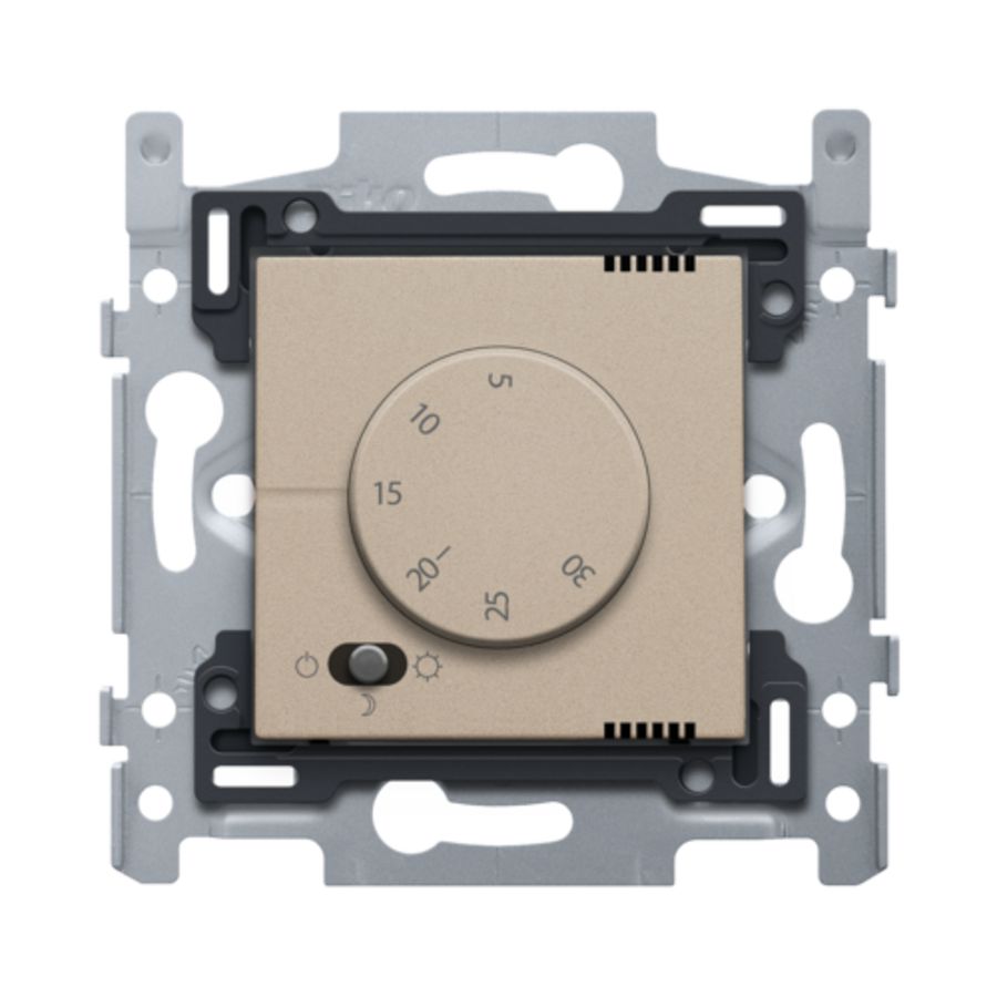 Elektronische thermostaat champagne coated