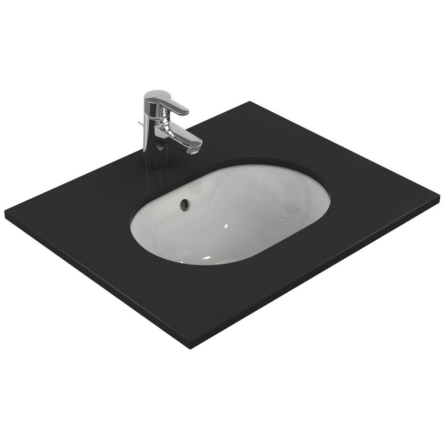 Onderbouwwastafel Connect ovaal 48x35x17cm wit