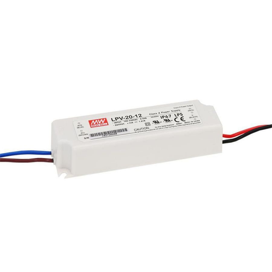 AC-DC enkele output LED driver (CV) 24Vdc 0.84A kabel output