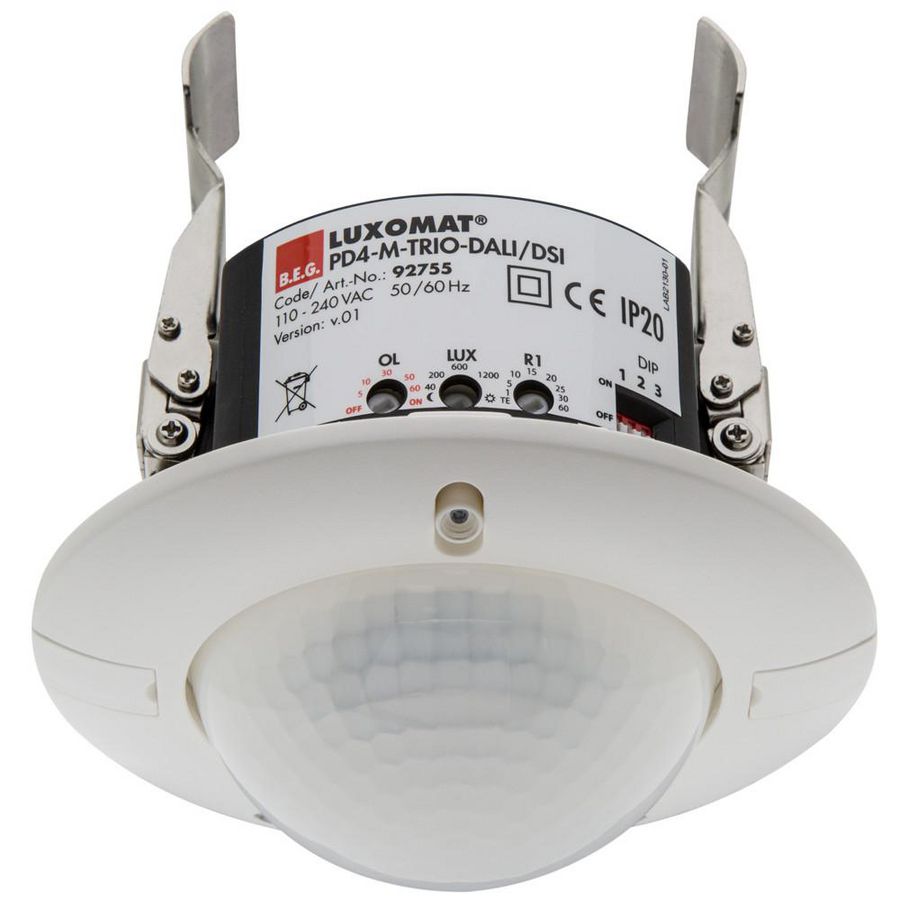 Aanwezigheidsmelder 3xDALI 360gr. IB wit IP20 DALI 24m 3Kana