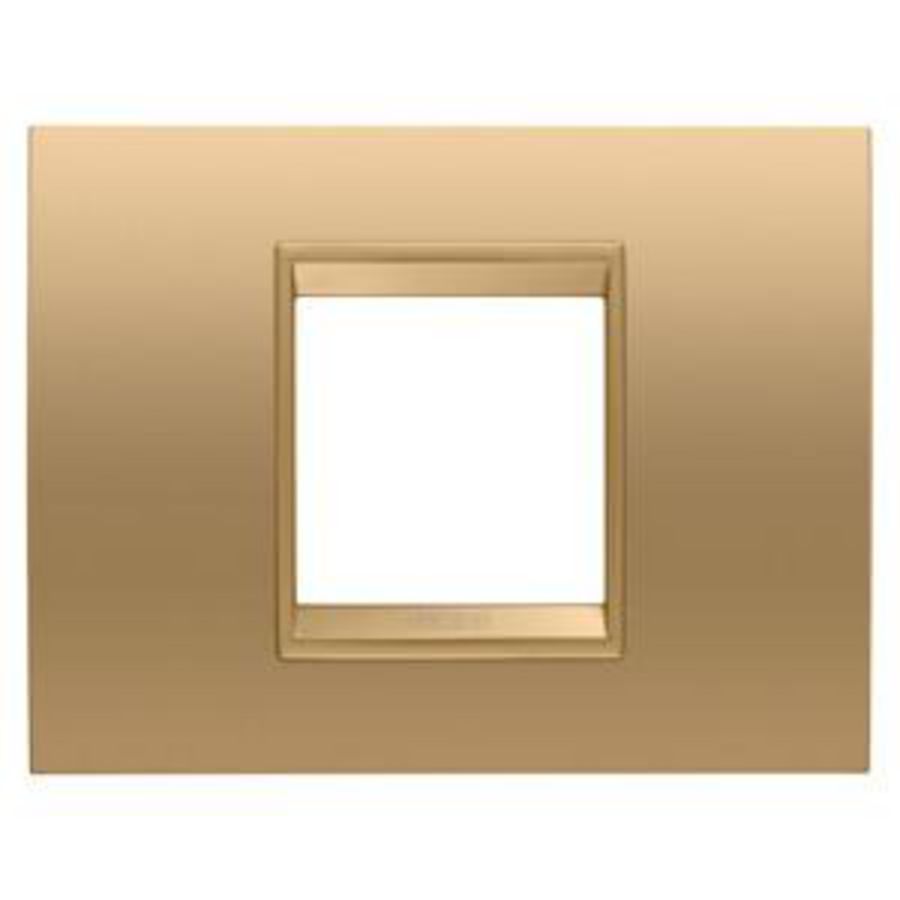 LUX PLAAT-VAN METAAL-2 MODULE-GOUD-BINNENFRAME MAT G