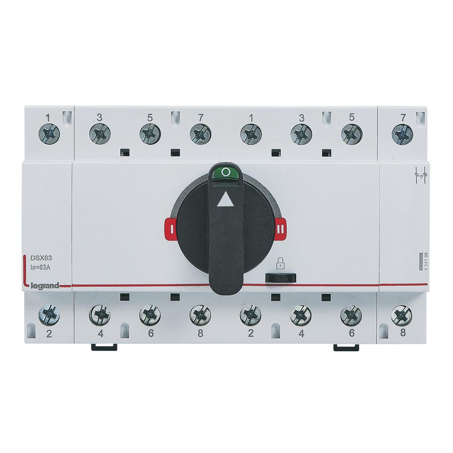 Doos a 6st. Bronomschakelaar DSX63 4P 63A+draaihendel-breedt