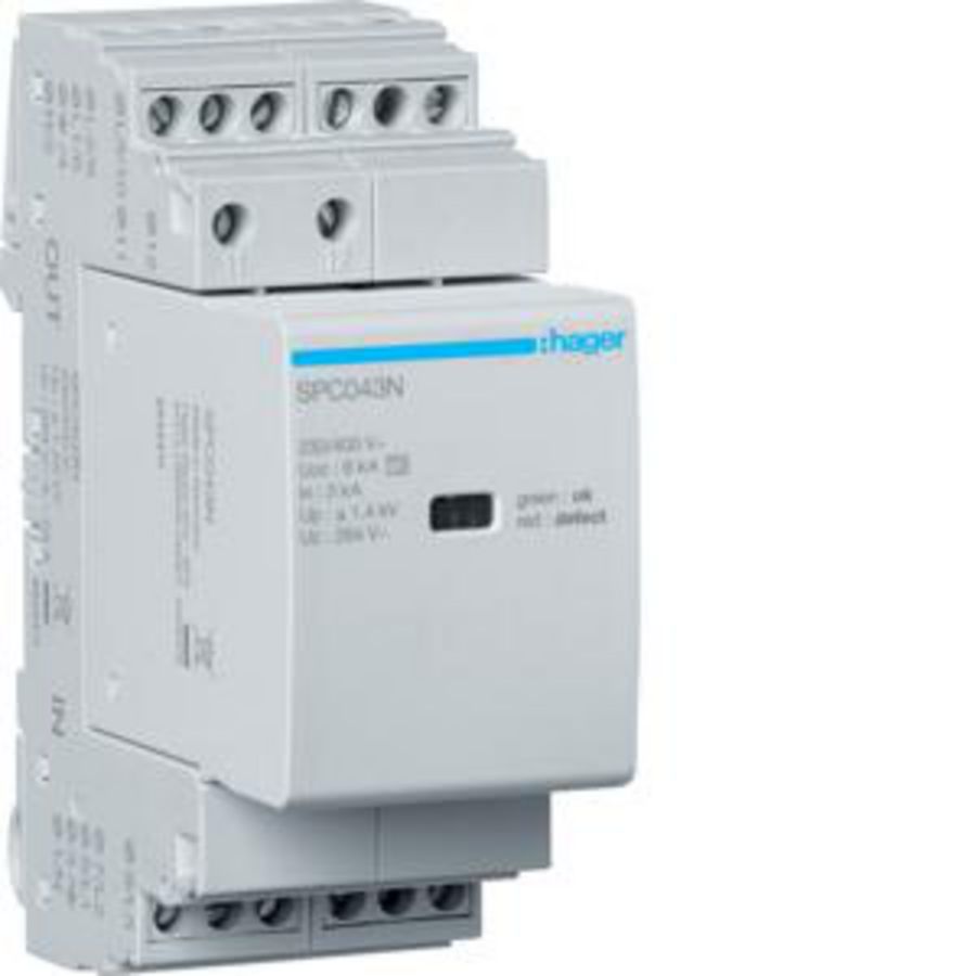 Overspanningsbeveiliging T3 3P+N Uc 264 V 3kA Up 1,4 kV+sign