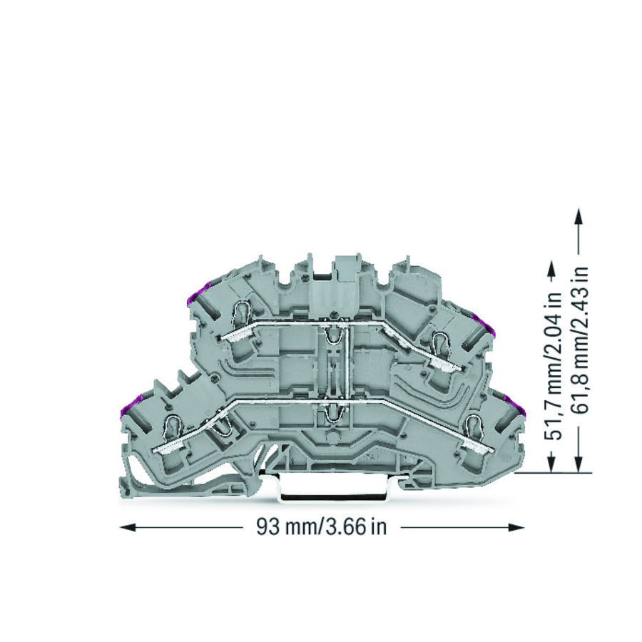 2etageklem 4-draads rijg 2002-2608 VVE=50