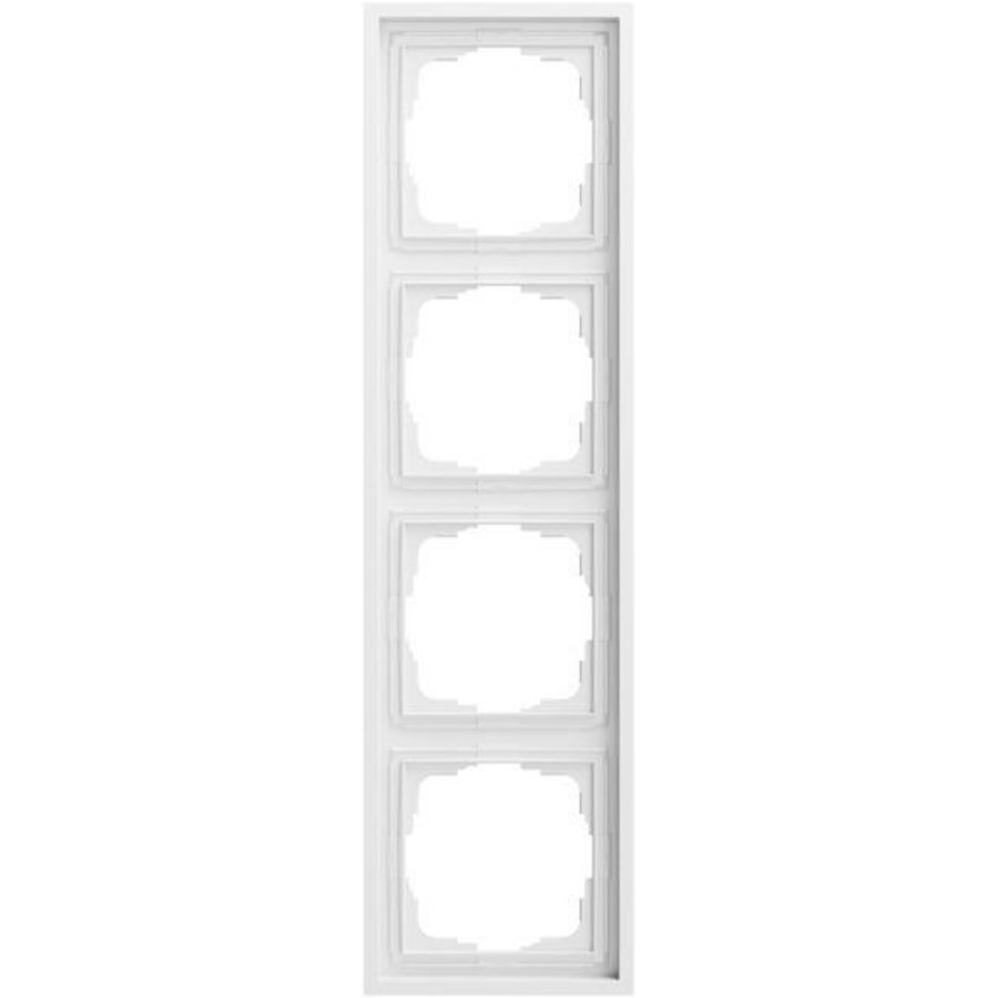 Afdekraam 4-v Gira F300 zuiver wit m(gel.)