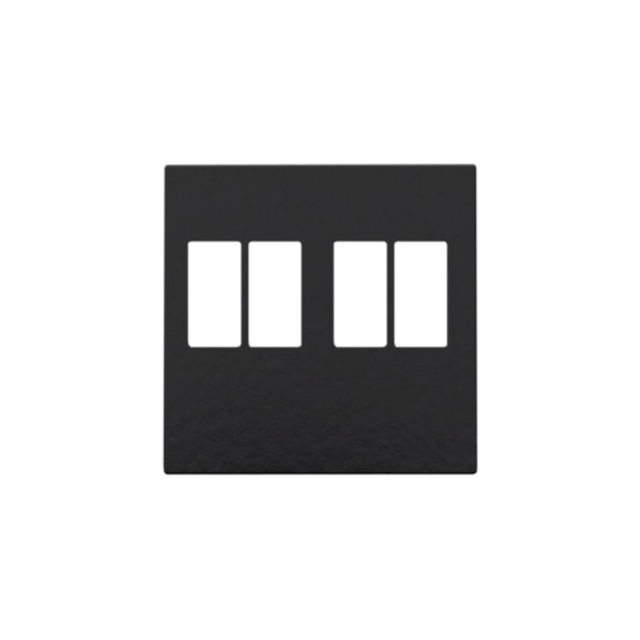 Afwerkingsset 2-voudige luidsprekeraansl. piano black coa
