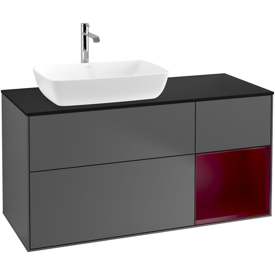 Wastafelonderkast Finion 1200x603x501mm Antr. Matt Lacquer F812HBGK