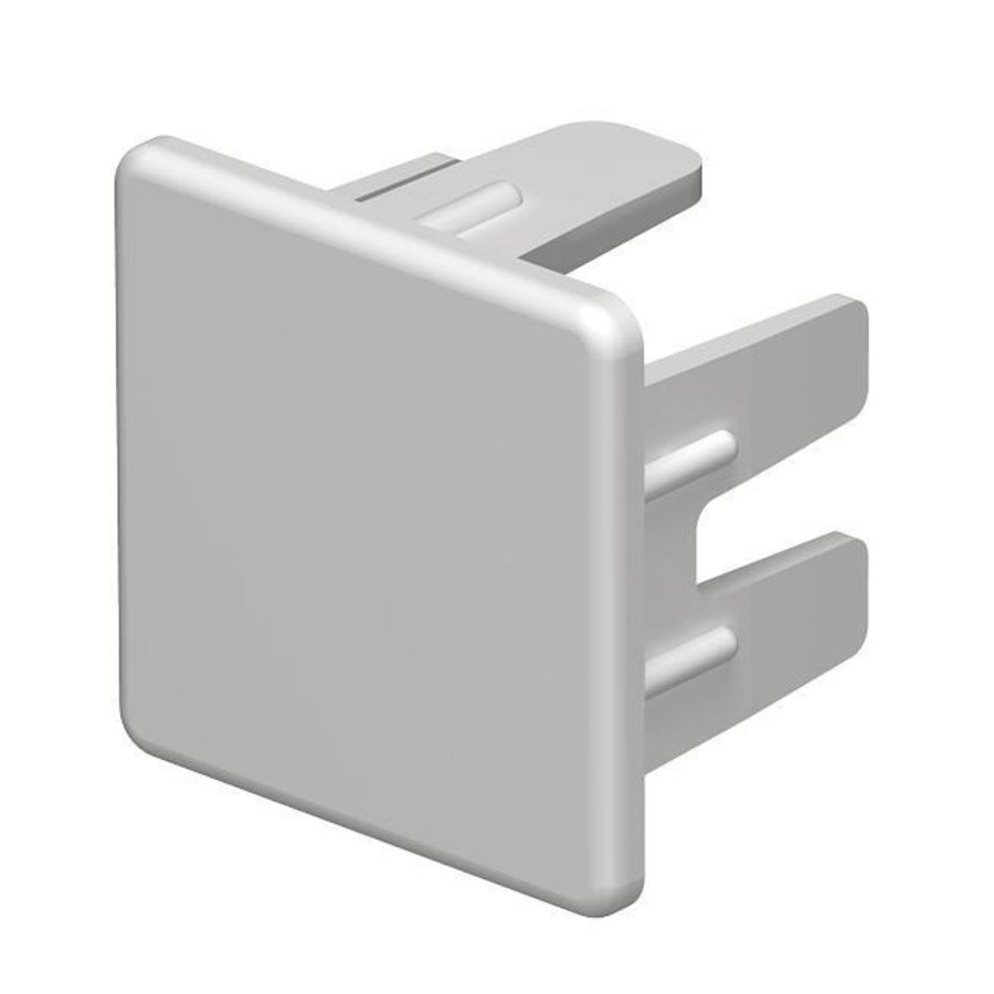 Eindstuk 25x25mm polyvinylchlorid lichtgrijs VVE=10