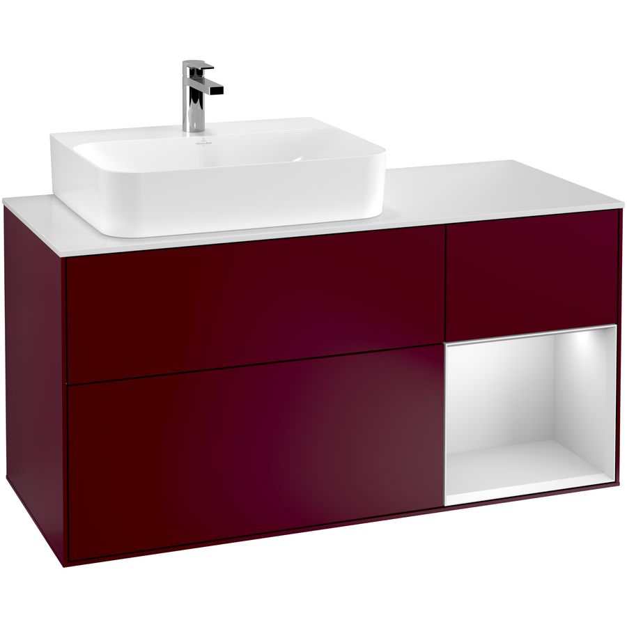 Wastafelonderkast Finion 1200x603x501mm Peony Matt Lacquer F151MTHB