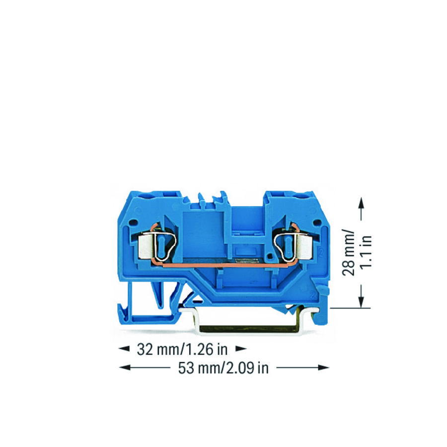 2-draads rijgklem 2,5mm² Ex i 280-904 VVE=100