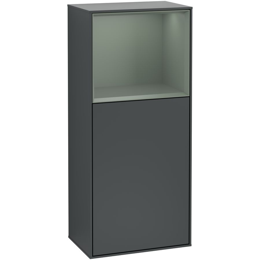 Zijkast Finion 418x936x270mm Mid.Blue Matt Lacquer F500GMHG