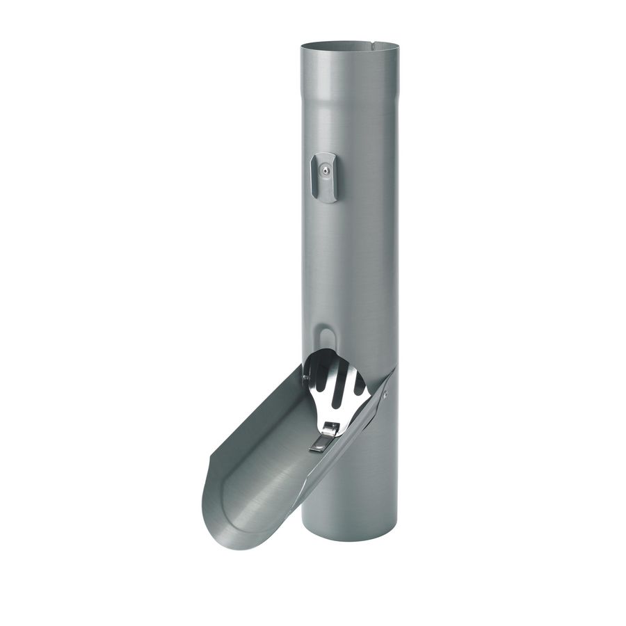 RHEINZINK PreP blue-grey regentonklep 80mm  RVS-bladvanger