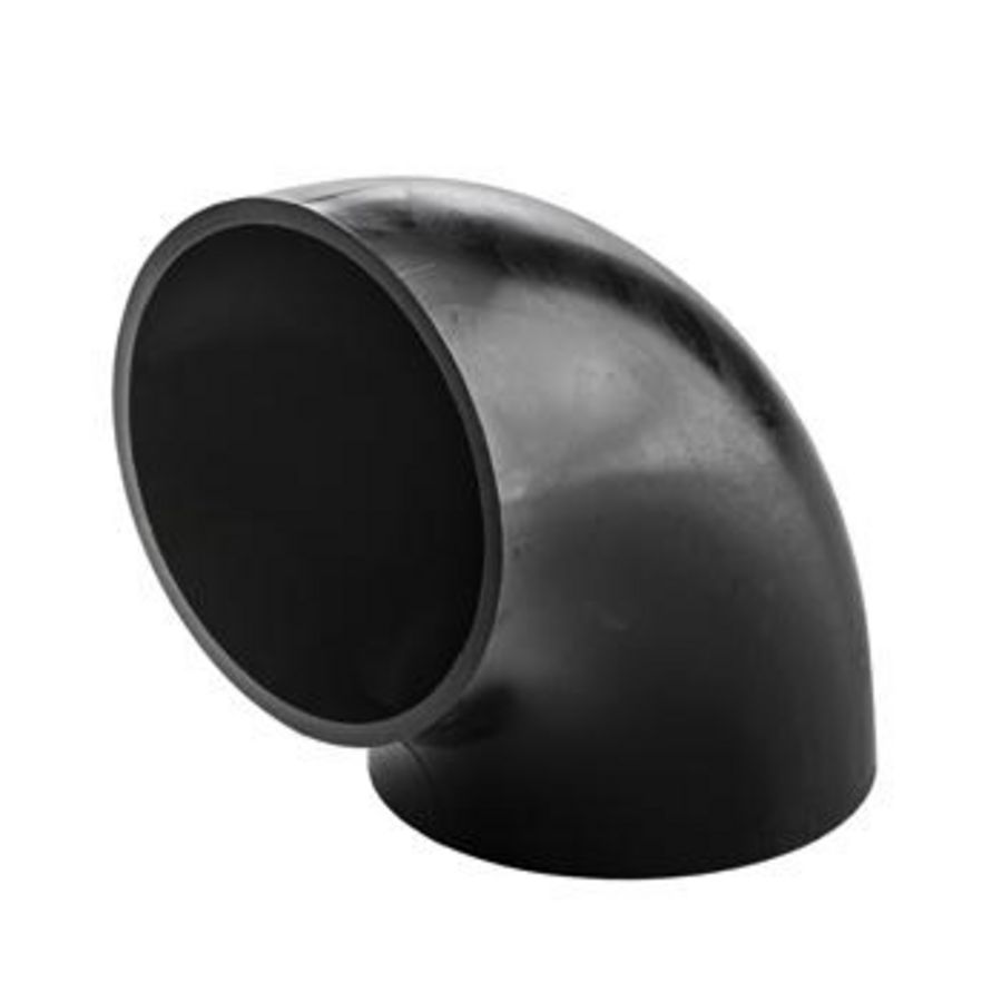 PE bocht 90° 160mm PN4 kleine straal zwart