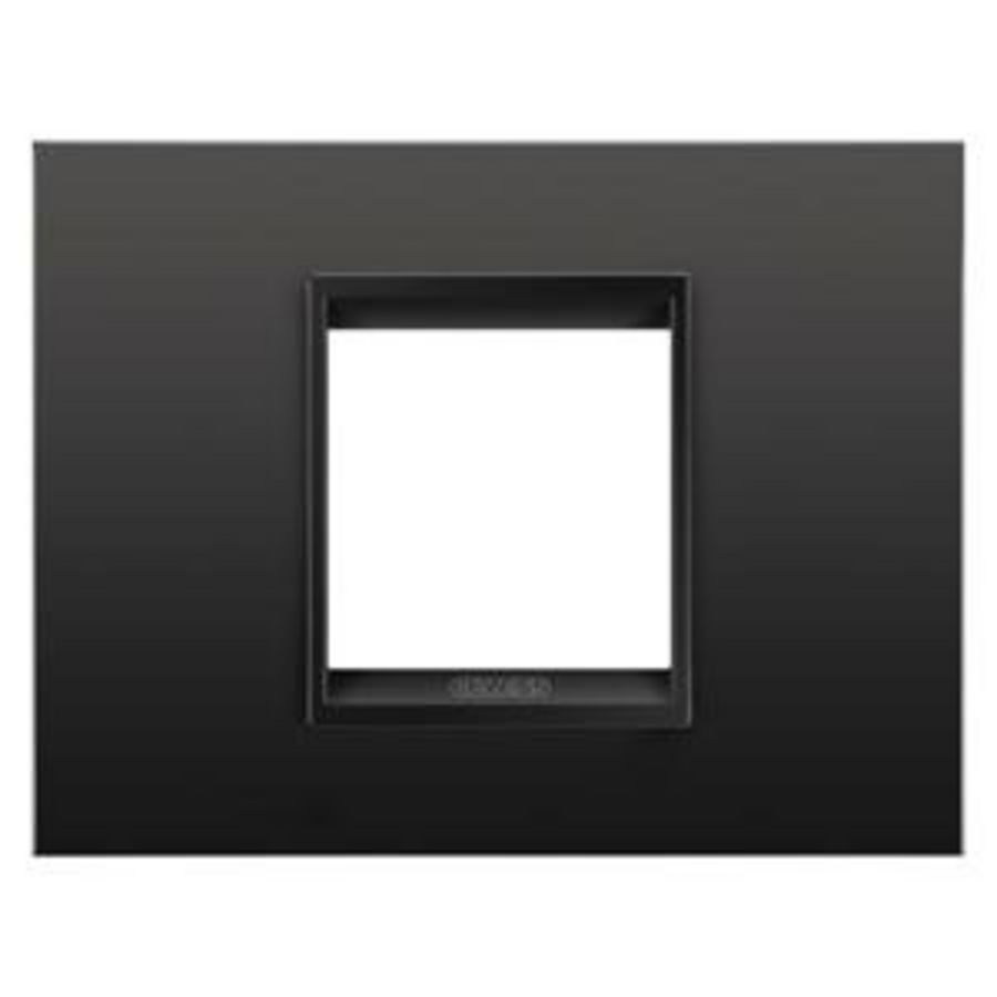 LUX PLATE-IN METAL-2 MODULES-MONOCHROME SATIN BLACK-