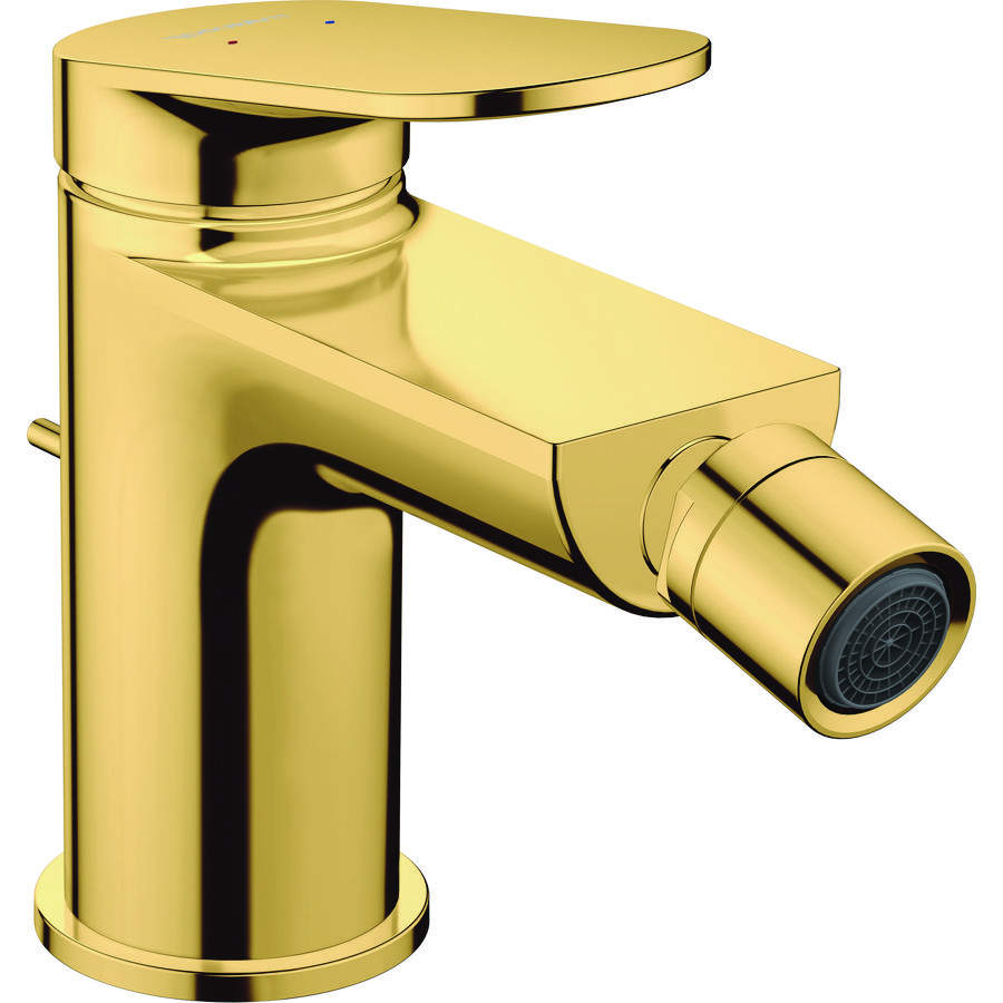 Wave 1-hendel bidetmengkraan goud gepolijst incl. waste-inrichting