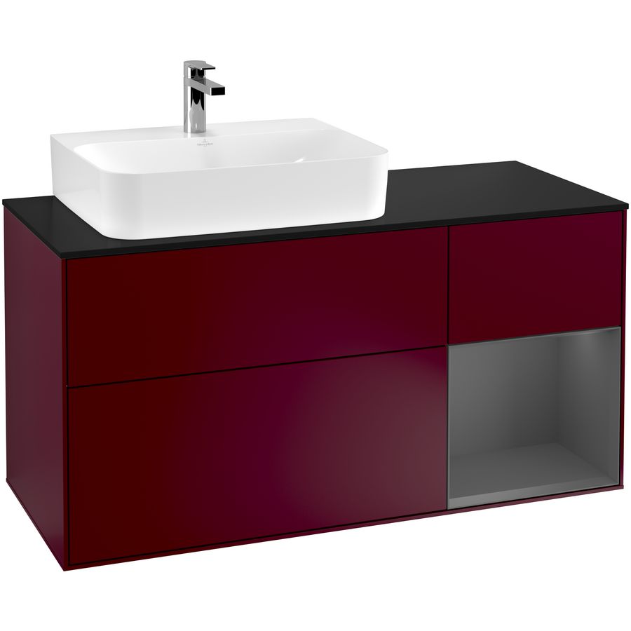 Wastafelonderkast Finion 1200x603x501mm Peony Matt Lacquer F152GKHB