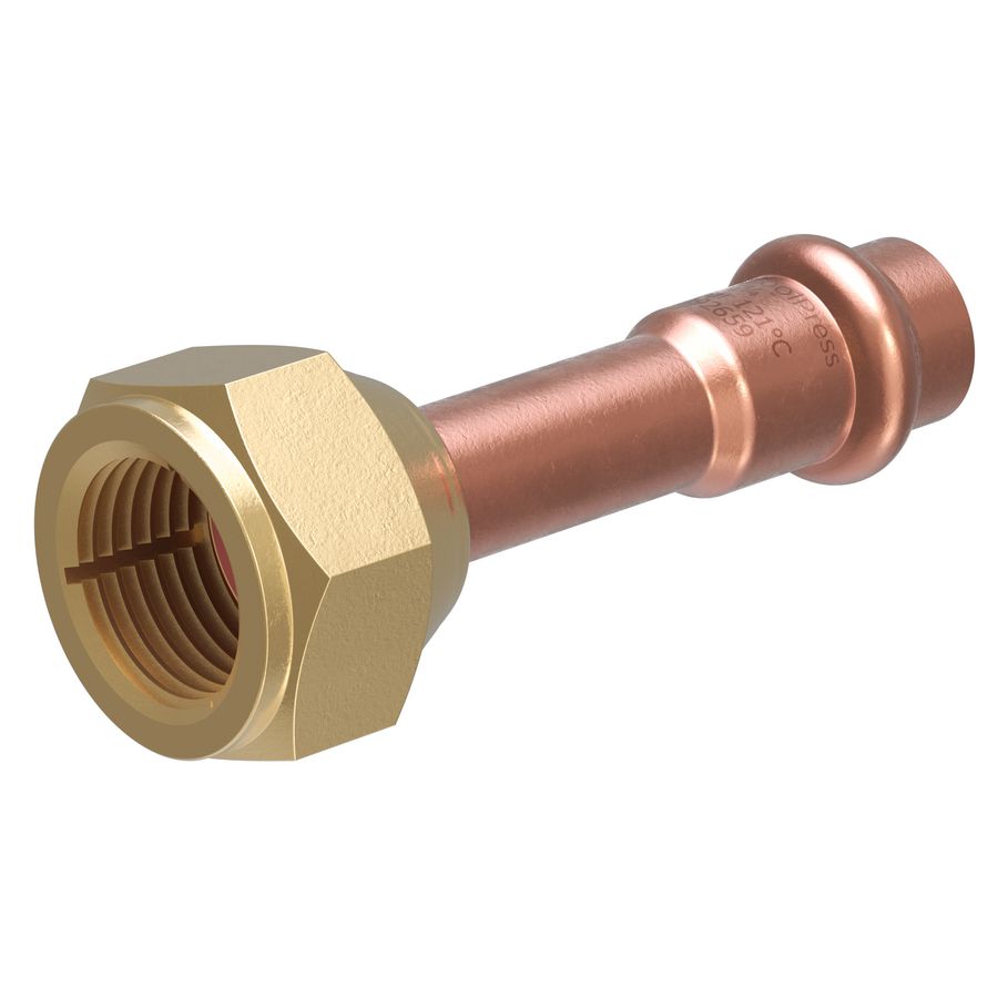 Flare koppeling messing wartel 1/4" COOLPRESS 1x persaansluiting COP5359SAE