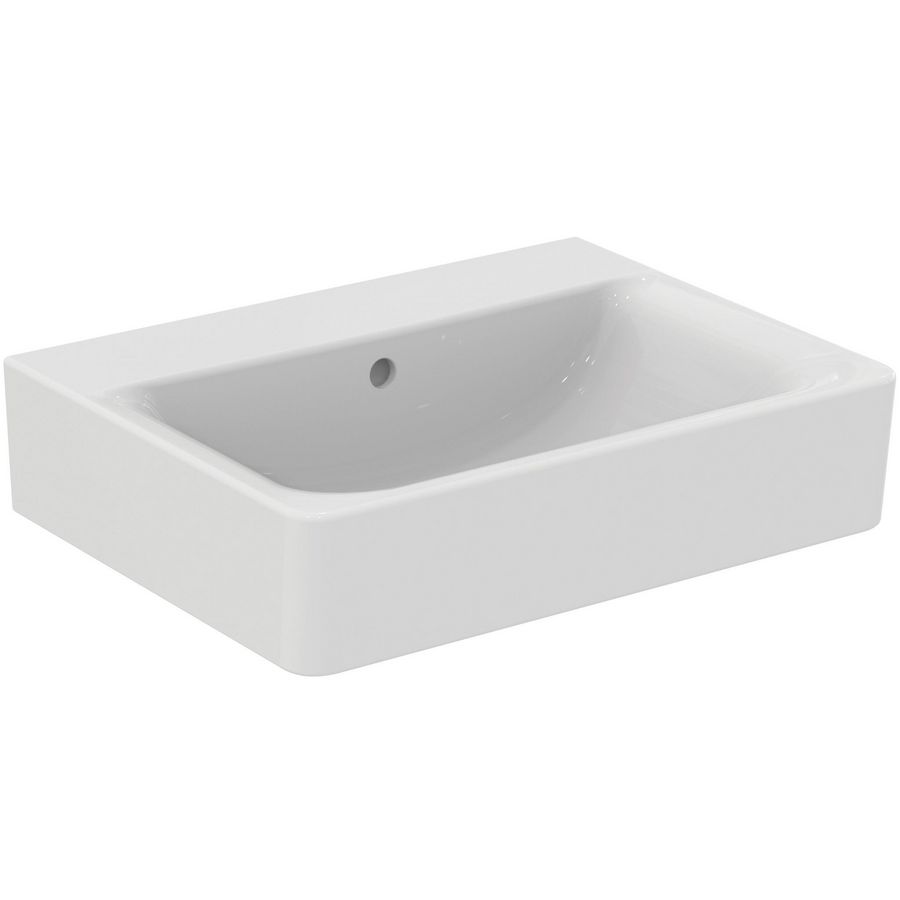 Connect cube wastafel 60x46cm zonder kraangat met overloop Ideal Plus