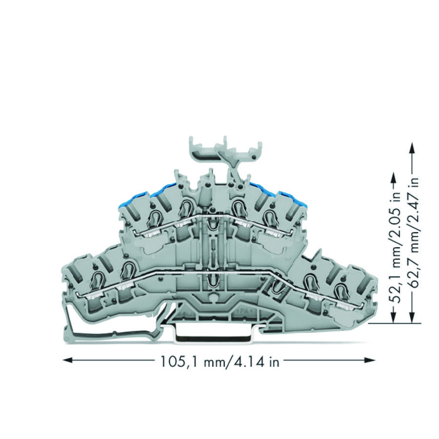4-draads 2-etageklem Rijg-/rijgklem L/N 2002-2433 VVE=50