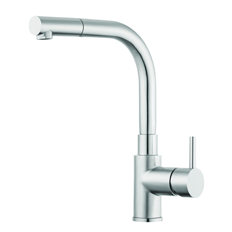 Keukenmengkraan met draaibare getrokken uitloop STEEL2180AC rvs