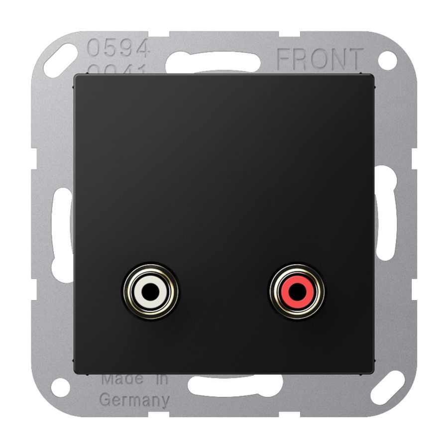 Afdekking A500 matzwart voor Cinch Audio