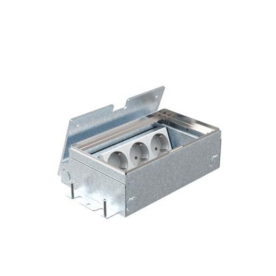 Smartbox+ Vloercontactdoos 65mm 3x wandcontactdoos deksel inleg 7mm