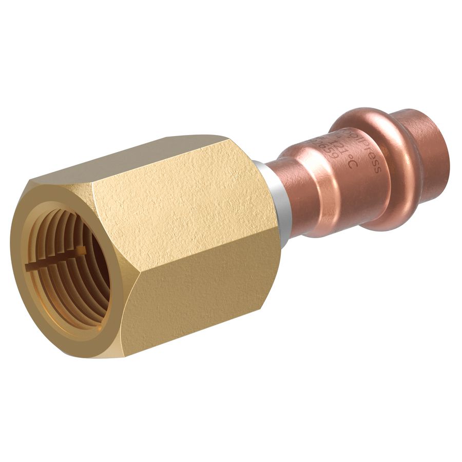 Flare koppeling mess RVS con. moer 3/8" COOLPRESS COP5359SAL