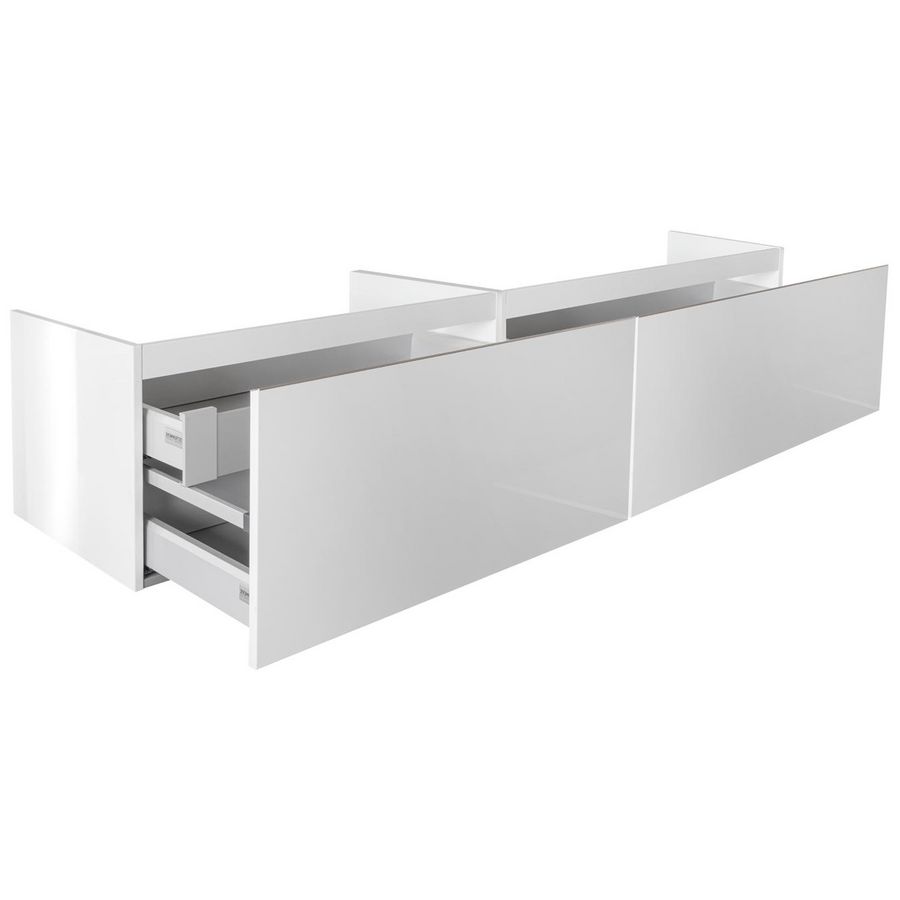 Onderkast 120x45 2 lades hg nst. 1 lade RE greeploos Walnut