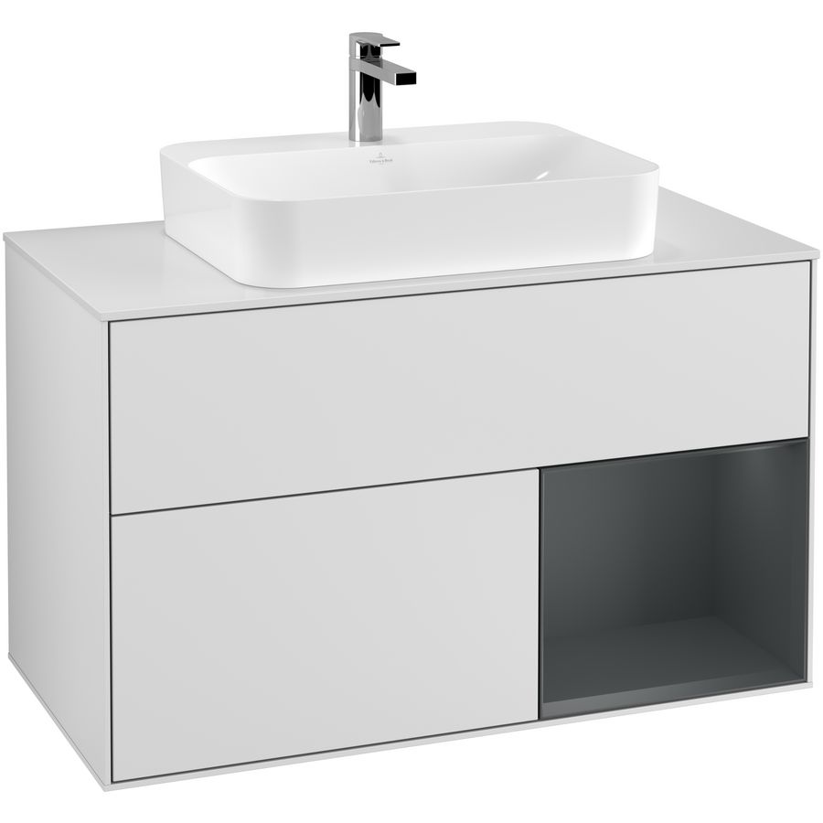 Wastafelonderkast Finion 1000x603x501mm White Matt Lacquer G371HGMT