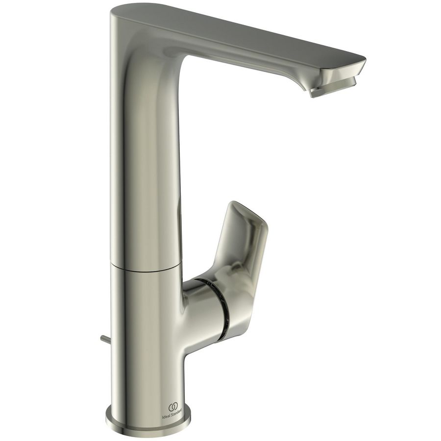 Connect Air wastafelmengkraan 5l/min. hoge uitloop waste silver storm (rvs look)