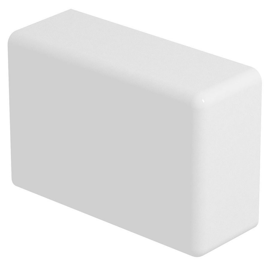 Eindstuk 13x25x40 polycarbonaat puur wit VVE=10