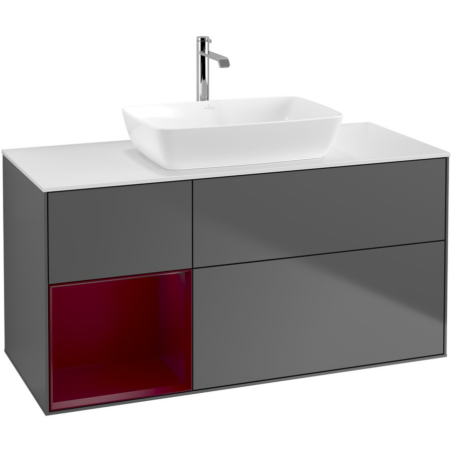 Wastafelonderkast Finion 1200x603x501mm Antr. Matt Lacquer F821HBGK
