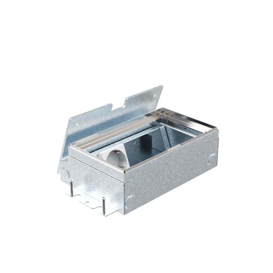 Smartbox+ Vloercontactdoos 65mm 1x wandcontactdoos + 2x M45 leeg deks.inleg 7mm