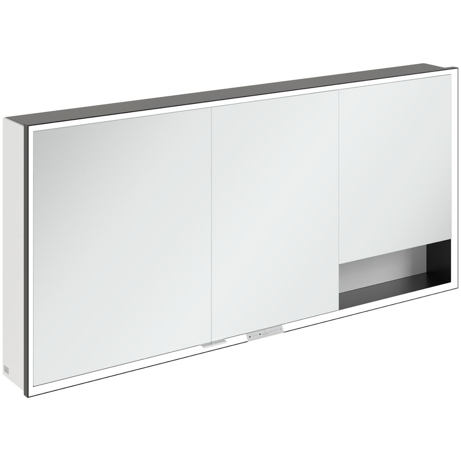 Opbouw Spiegelkast My View+ 1600x750x168mm Pure White