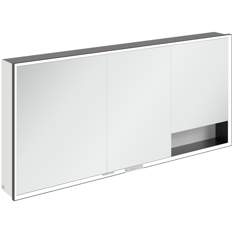 Opbouw Spiegelkast My View+ 1600x750x168mm Brilliant White