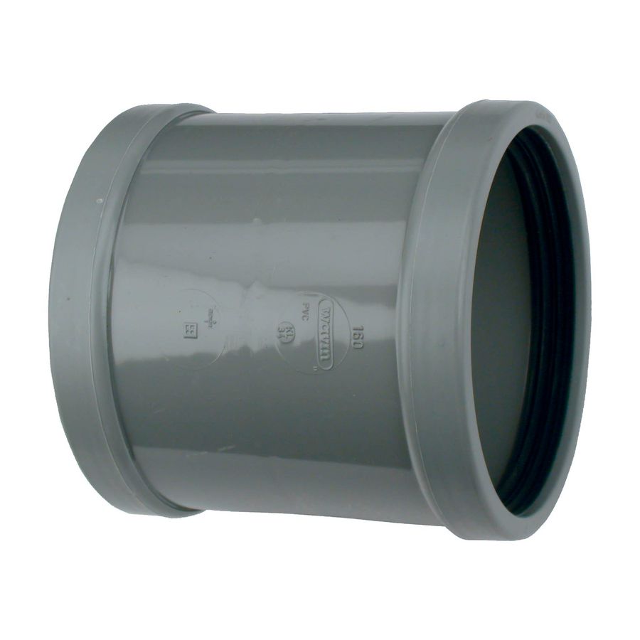 Wafix PVC manchet steekmof 125mm SN4 grijs