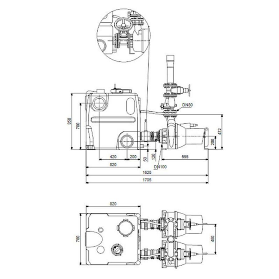Afvalwaterpomp Multilift MD1.80.80.22.4.50D/450.SL