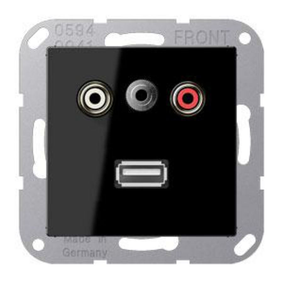 Afdekking A500 zwart voor Audio/Jack/USB