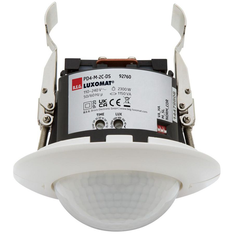 Aanwezigheidsmelder 2C, PS 360gr. IB wit IP20 24m 2Kanaal