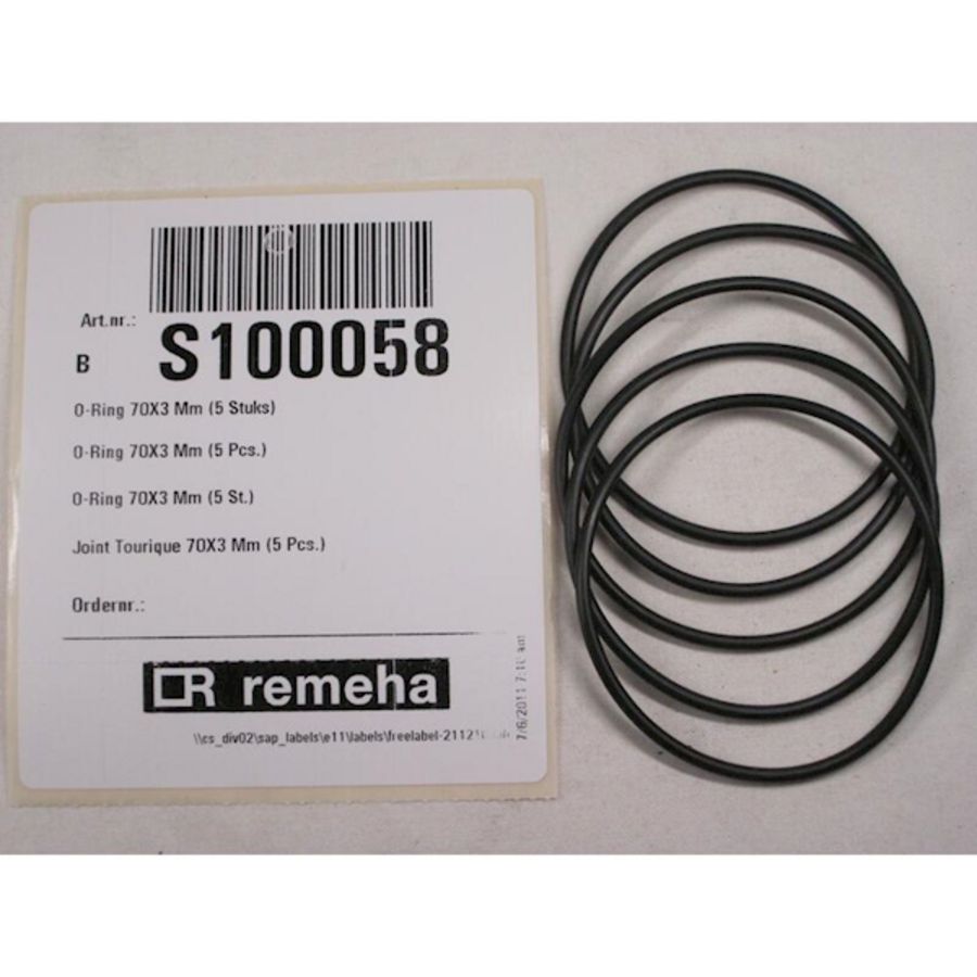 Set a 5st. O-ring 70x3mm S100058