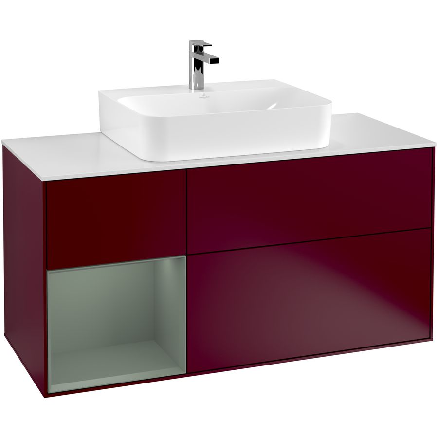 Wastafelonderkast Finion 1200x603x501mm Peony Matt Lacquer F161GMHB