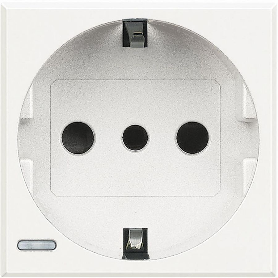 Wandcontactdoos Randaarde met centrale aarde Axolute White