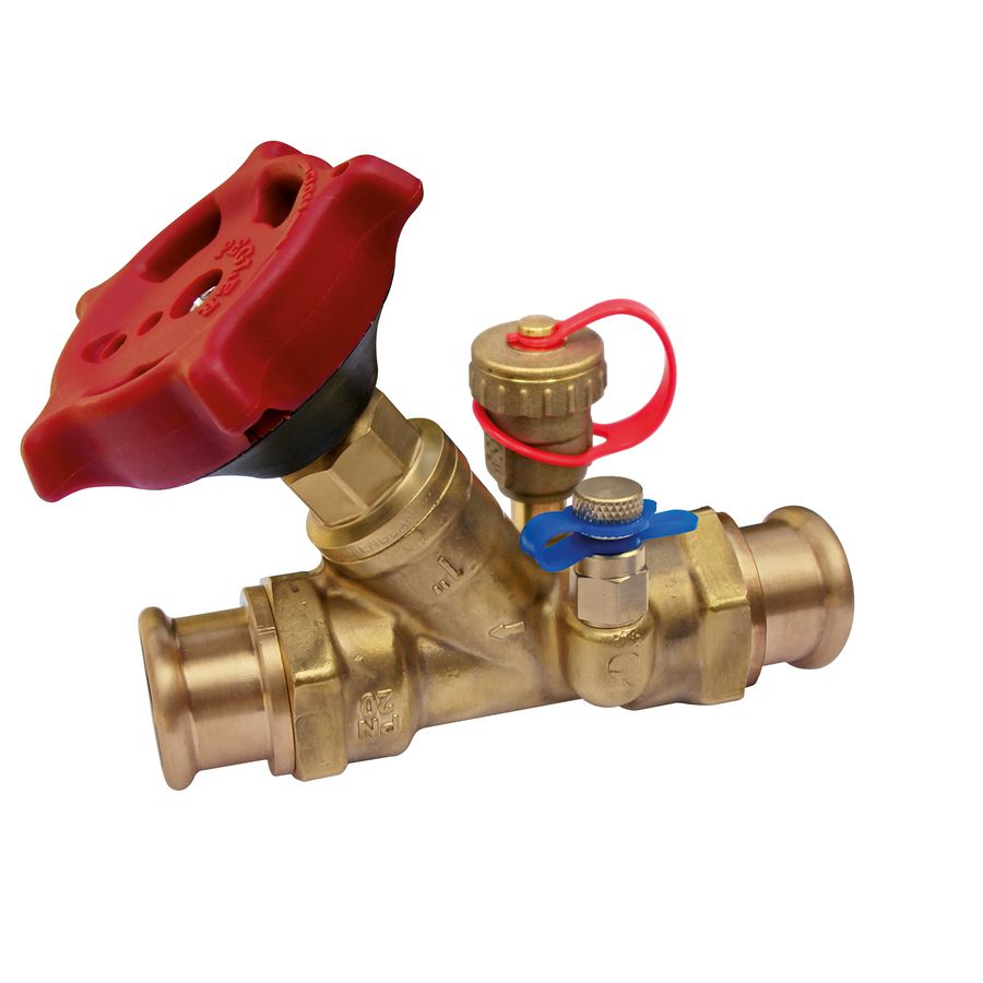 Inregelafsluiter statisch met aftap XPress PROFLOW PS1260PD 2x pers 28mm DN25-SF