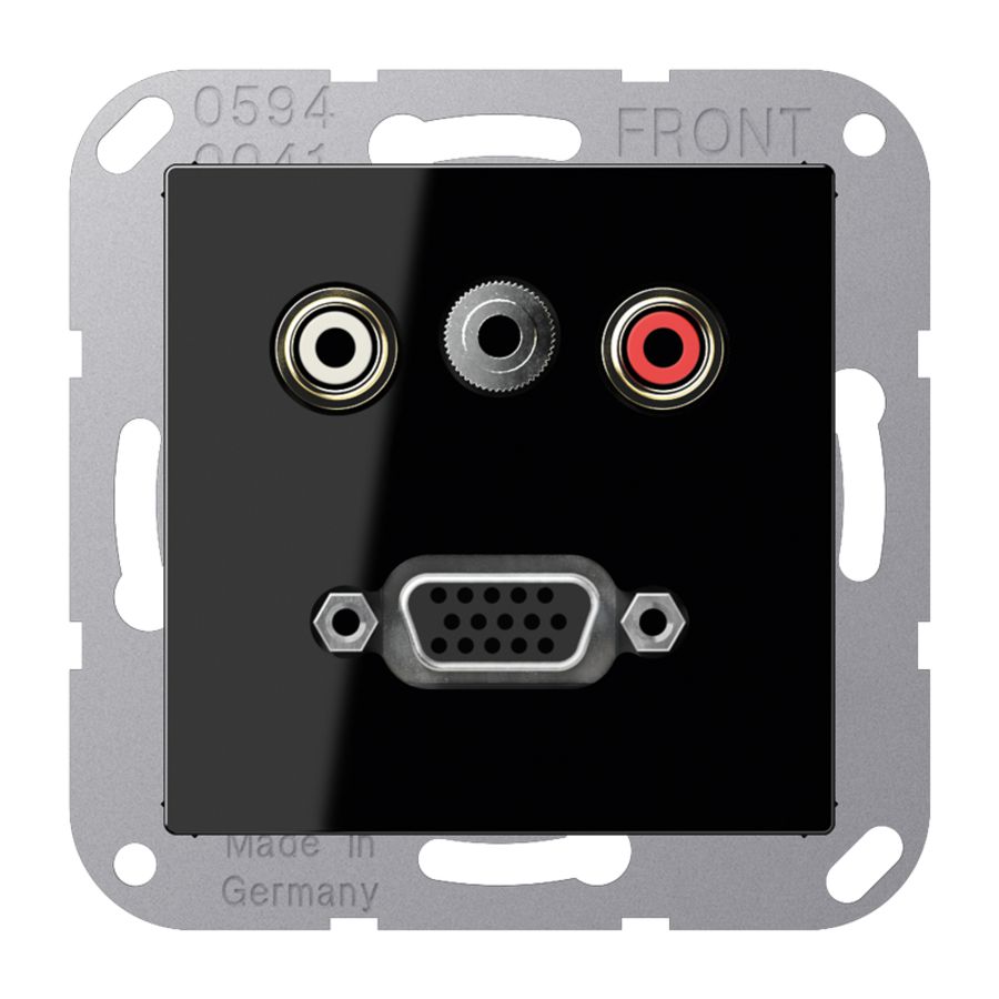 Afdekking A500 zwart voor Audio/Jack/VGA