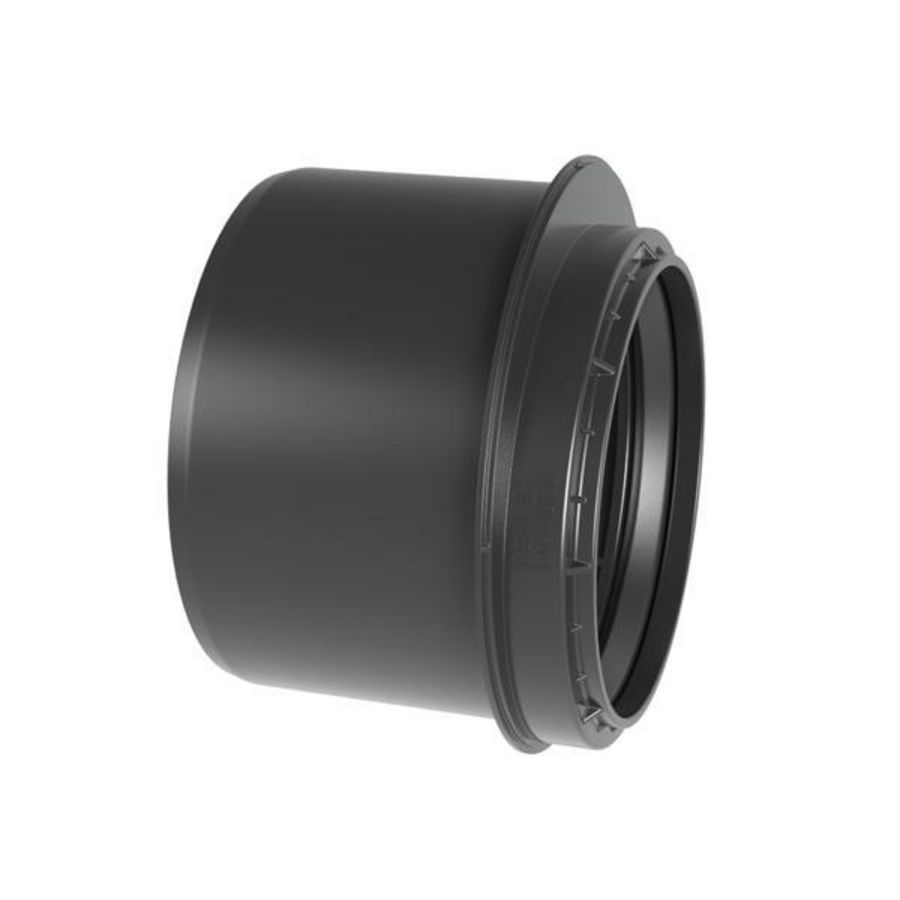 Sitech+ geluidsarm PP inzetverloopring kort Exc zwart 90X70mm