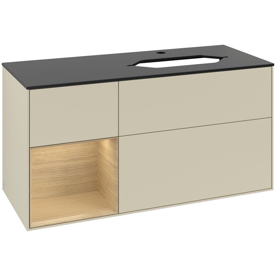 Wastafelonderkast Finion 1200x603x501mm S.Grey Matt Lacquer F272PCHJ