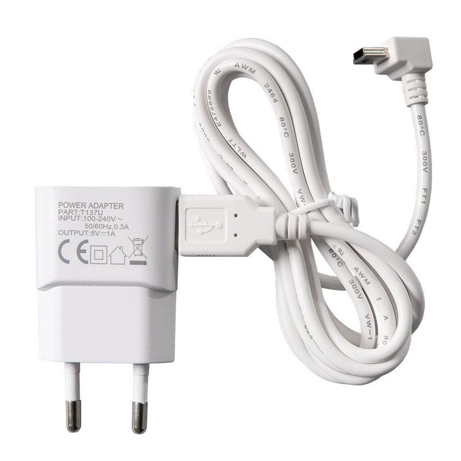 Adapter 5V incl kabel USB-B tbv RF WIFI-centrale