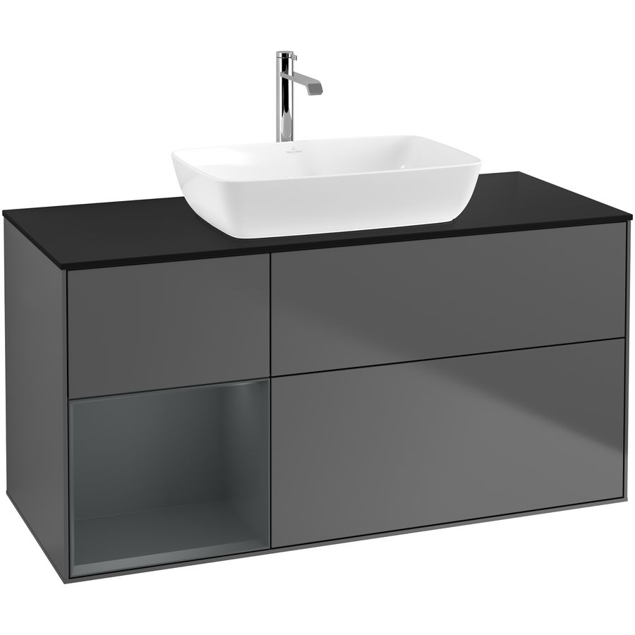 Wastafelonderkast Finion 1200x603x501mm Antr. Matt Lacquer F822HGGK